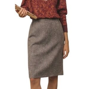 VTG Wool Blend Lined Pencil Skirt Gray Career Office Minimalist Capsule XS